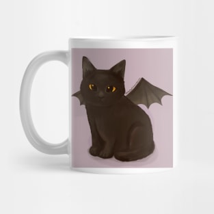 Halloween Bat Kitten Mug